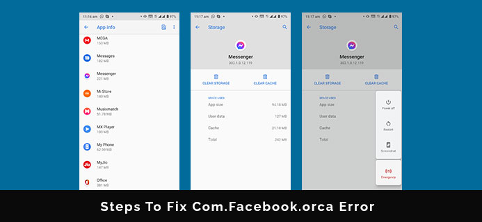 Steps To Fix Com.Facebook.orca Error